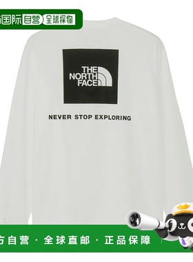 日本直邮THE NORTH FACE 长袖后方方形Logo T恤 (NT32442) 2025秋