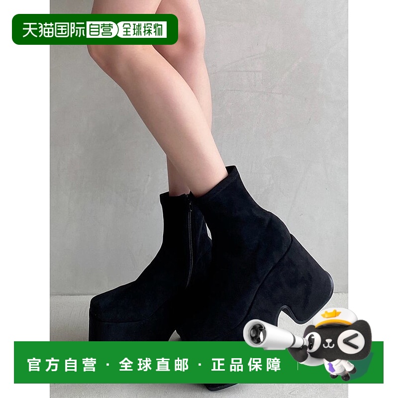 1h可退 日本直邮RESEXXY 女装 厚底仿麂皮短靴 内拉链设计 显腿长