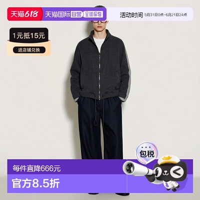1h可退 日本直邮DIGAWEL 男装 褶皱下摆 羊毛 圆润廓形拉格兰夹克