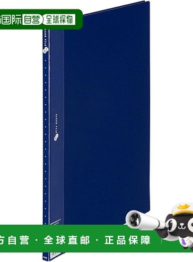 【日本直邮】Plus普乐士 A3-S透明文件夹20个口袋深蓝色 88-401