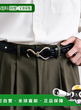 1h可退 日本直邮Rocky Monroe 男女同款拼接合成皮革挂钩腰带 137