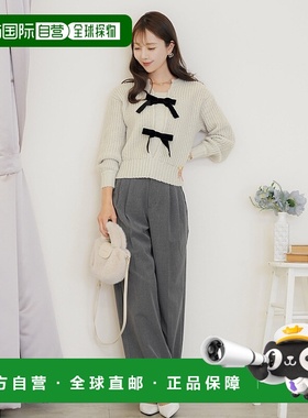 1h可退 日本直邮le reve vaniller 女装 蕾丝拼接 宽松罗纹针织衫