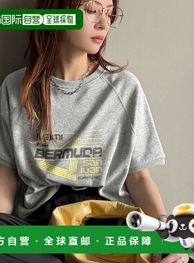 日本直邮Classical Elf 复古风半袖毛里印花运动上衣 [C04519EW01