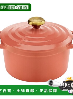 【日本直邮】T Fal特福 双柄锅24cm 红色 IH燃气 无水调理 E26846