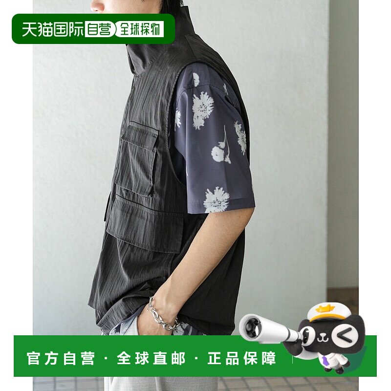 1h可退 日本直邮SENSE OF PLACE男士夏季多口袋轻质马甲 AAA517B1
