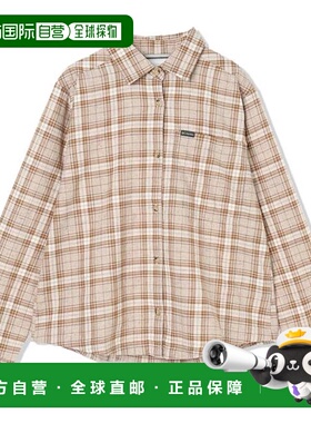 日本直邮Columbia 蓝色Point Creek格纹长袖衬衫哥伦比亚休闲