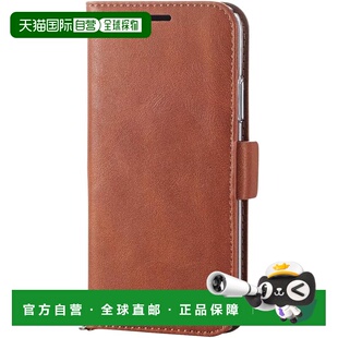 【日本直邮】宜丽客 高级软皮 iPhonex磁吸手机壳 棕色 PMCA17XPL