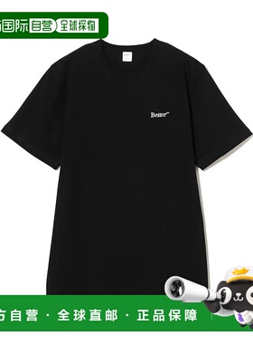1h可退 日本直邮Better Gift Shop 男士刺绣Logo黑色短袖T恤 1108