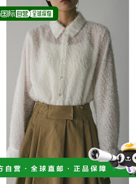 日本直邮STYLEMIXER女装飘逸羽毛感衬衫 宽松半透明设计 500JSR30