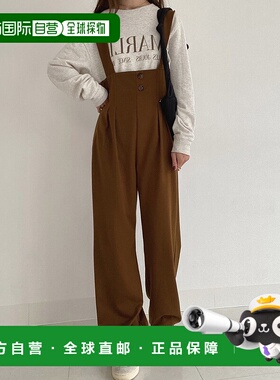 日本直邮JUNOAH 塔克工装背心 JU5602EW04837背带裤