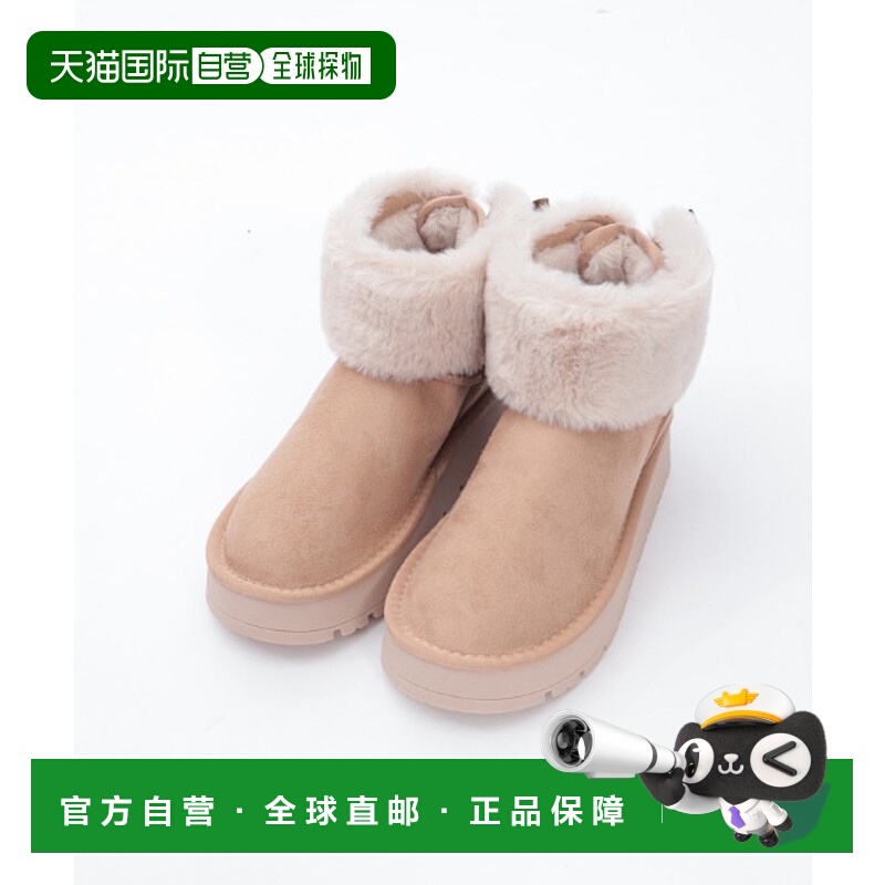 1h可退 日本直邮axes femme 女装 后蝴蝶结短款毛绒靴