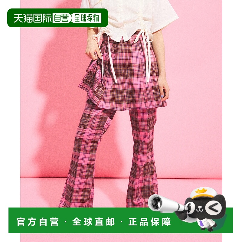 1h可退 日本直邮PUNYUS 女士格纹百褶迷你裙 PN25SS025新款裙子