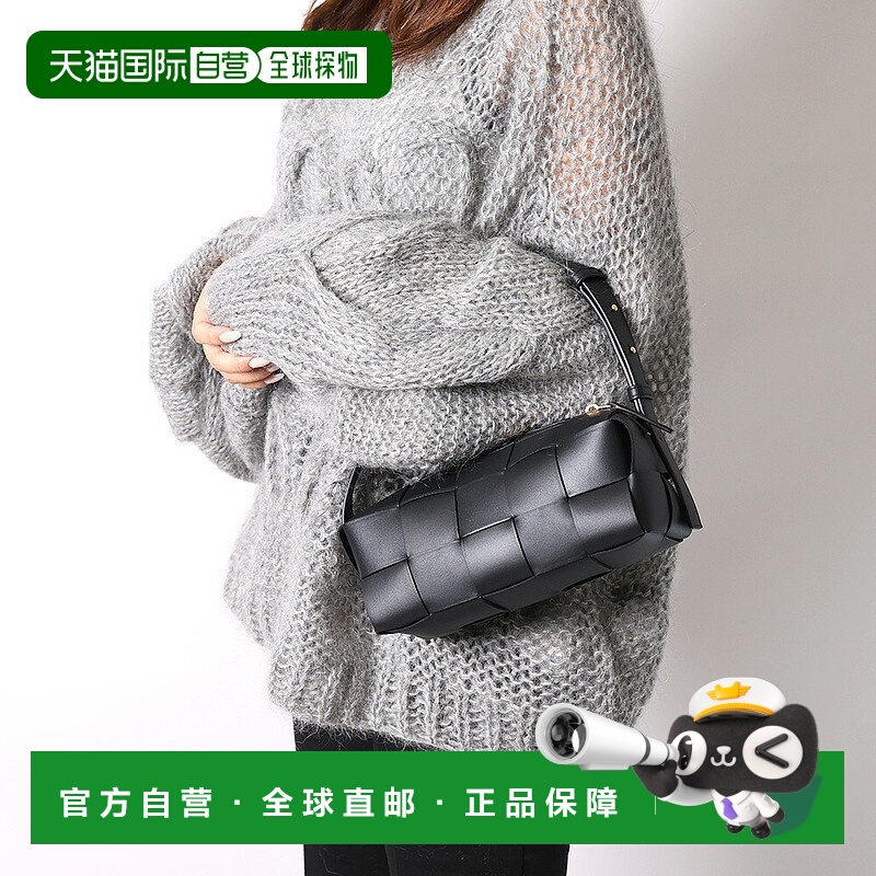 日本直邮Bottega Veneta Cassette 小号 Maxi Intrecciato 皮革手