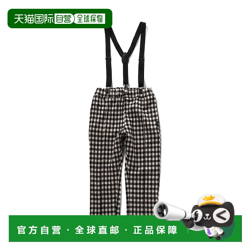 1h可退 日本直邮Seraph 儿童款背带式针织格纹裤 S169015裤子