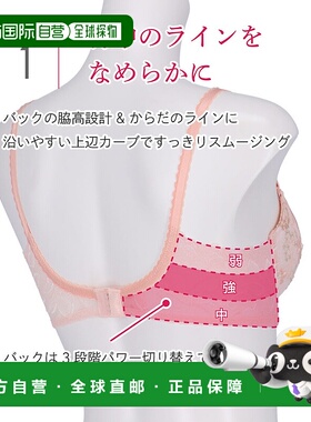 日本直邮Wing 后背平滑防侧溢高侧比吸汗速干文胸 [W08303EW01935
