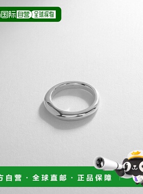 日潮跑腿COCOSHNIK 银色拱形切割戒指素圈