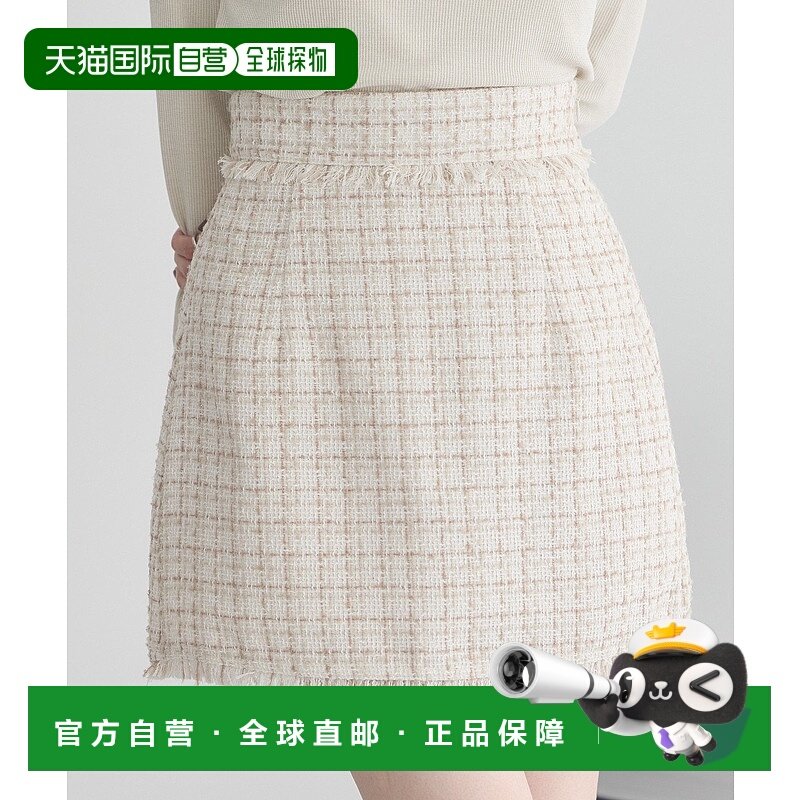 1h可退 日本直邮earth music&ecology 女装 经典流苏迷你A字裙 01