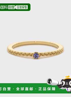 1h可退 日本直邮NOJESS 女士金色艾欧石编织设计戒指 30251111040