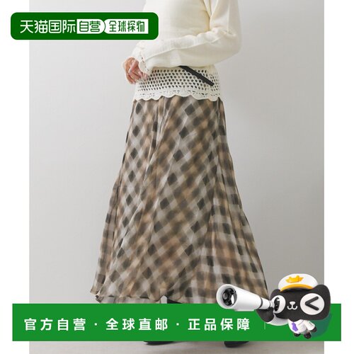 日本直邮31 Sons de mode 女士 经典格纹长裙 TT6【付后1h可退】