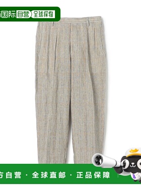 1h可退 日本直邮TOMORROWLAND男士全麻格纹 peg-top 系统裤 63045