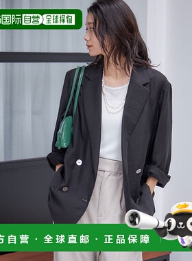 1h可退 日本直邮SHIPS 女装 薄透丝混纺双排扣休闲西装外套 31705