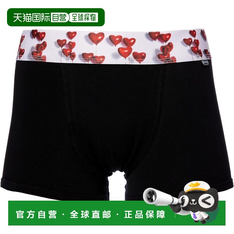 【日本直邮】OUTDOOR  男士内裤 黑色狗＆爱心气球橡胶平角短裤图片
