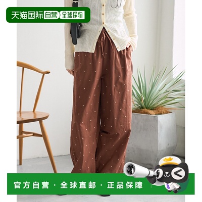 日本直邮FREAK'S STORE 女装 印度产棉质拉梅圆点刺绣阔腿裤 1142