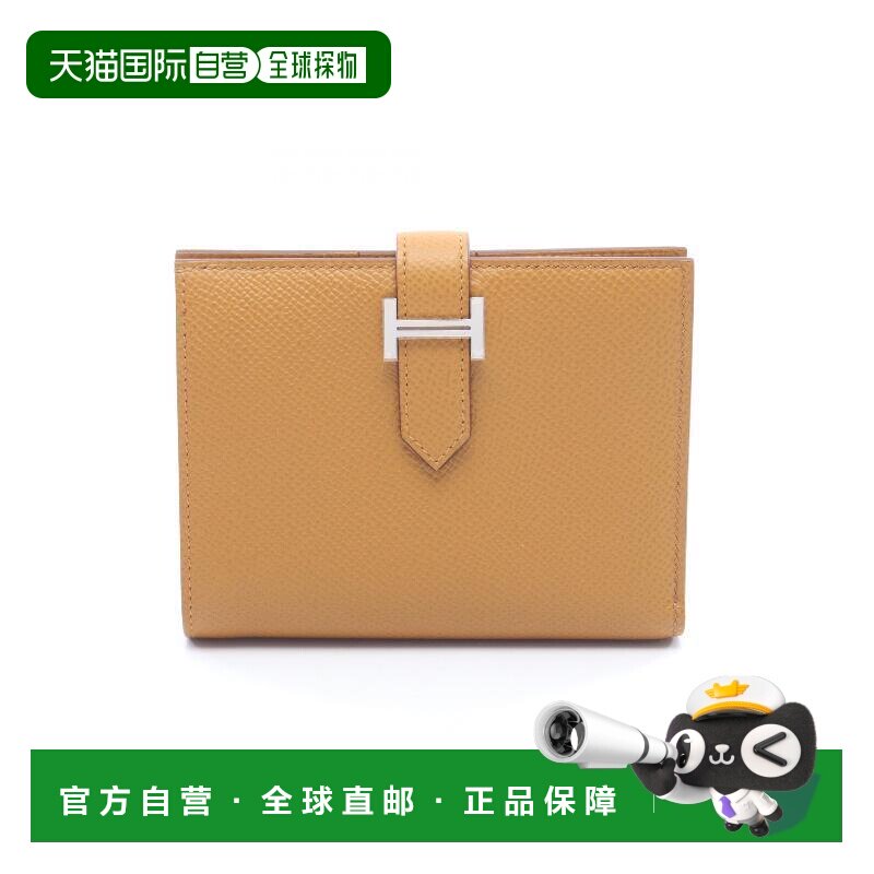 1h可退 日本直邮中古Hermes爱马仕女S级99新BearnBearn牛皮短钱包