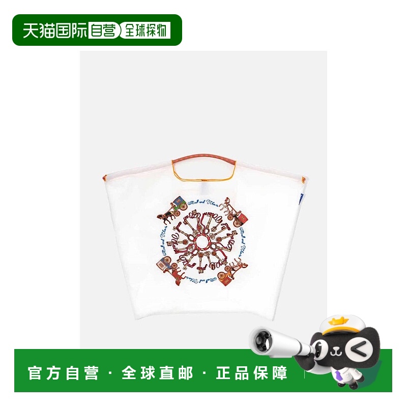 日本直邮日潮 Ball＆Chain钥匙与马车刺绣单肩包手提包购物袋袋子