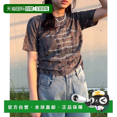 1h可退 日本直邮AS KNOW AS plus 女士侧边抽皱蝴蝶结标志破损设T