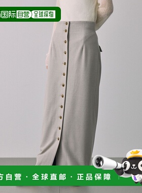 1h可退 日本直邮BABYLONE 女士高腰I型开衩半身裙 150052a字裙