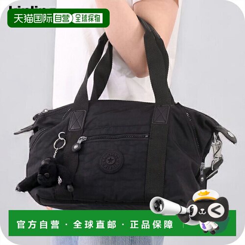 日本直邮Kipling 女士手提包K01327P39 黑紫色轻量小巧手提品牌高
