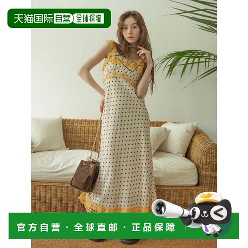 日本直邮LILY BROWN 蕾丝边缎面连衣裙 DOT