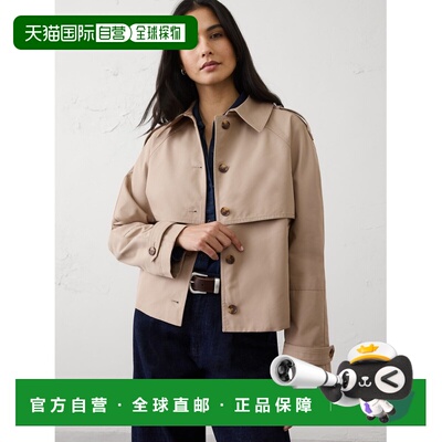 日本直邮BANANA REPUBLIC 女士 短款经典风衣 复古英伦剪裁 87265