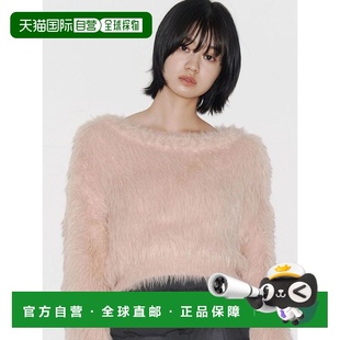 1h可退 日本直邮EMODA 女装 宽松短款针织上衣 闪亮混纺设计 0425