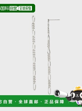 1h可退 日本直邮NOJESS 女士简约风格银色耳环 长短交替链条设计