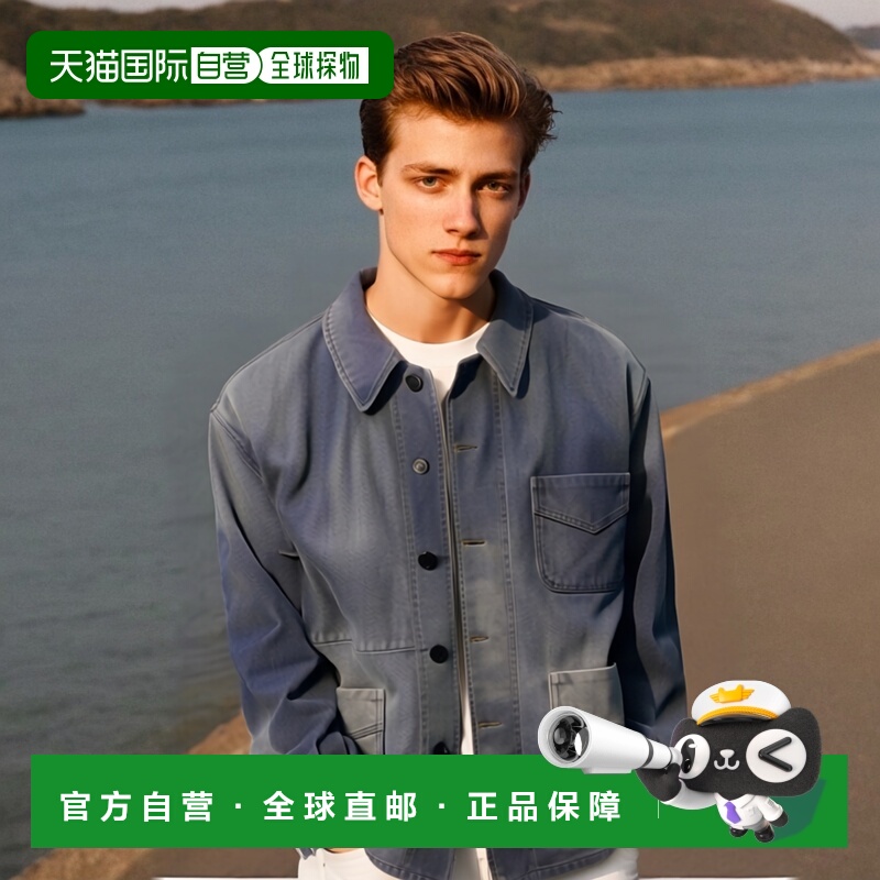 日本直邮AUBERGE GABIN 男士外套束腰法式工作服斜纹布复古棉质斜