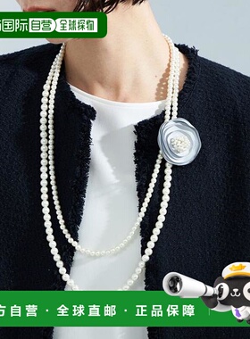 1h可退 日本直邮green label relaxing 配有胸花的假珍珠五用途项