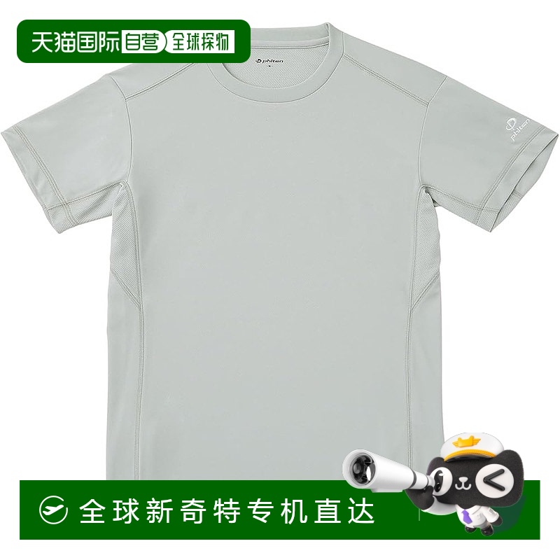 【日本直邮】【Phiten】T恤 RAKU衬衫 浅灰色 XO
