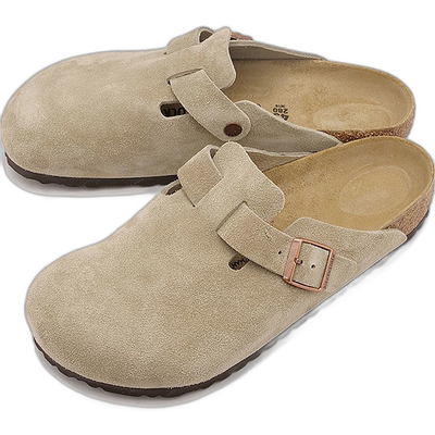 日本直邮BIRKENSTOCK波士顿男女款搭扣绒面革凉鞋包头德国制造夏