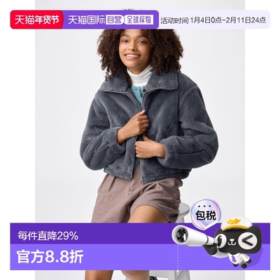 日潮跑腿GU极优 人造毛夹克短款 358296外套