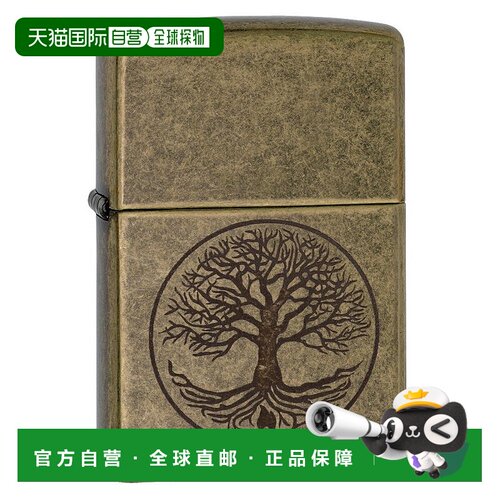 【日本直邮】ZIPPO之宝黄铜打火机复古做旧版生命之树29149芝宝