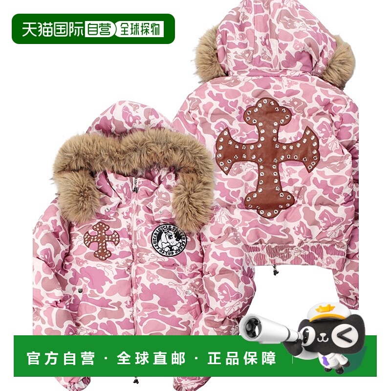 1h可退 日本直邮GALFY 女装 可拆卸帽短款夹克 90年代复古迷彩设