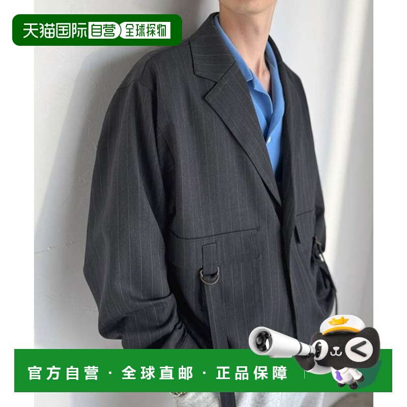 日本直邮JaVa 夹克 深藏青 赫林波纹设计 短款口袋长袖卫衣牛仔