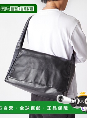 1h可退 日本直邮UNION STATION 男装 仿皮大容量斜挎包 宽肩带A4