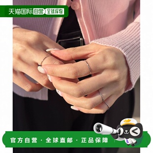 1h可退 日本直邮GOLDY 女士 不易变色不锈钢简约细圈戒指4件套 LE