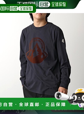 日本直邮MONCLER T 恤 8D00016 89AHD 男士长袖长 T 剪裁和缝制徽
