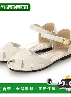 日本直邮Menue 魔术贴带扣儿童凉鞋 [ME8623BW02825] 黑色