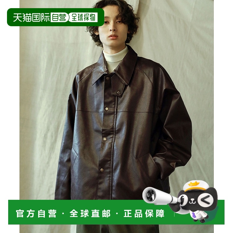 日本直邮Bleme 男士经典合成皮革短款夹克 blm240986