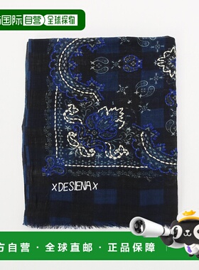 1h可退 日本直邮DE SIENA 女装 全羊毛 格纹披肩 温暖刺绣设计 25